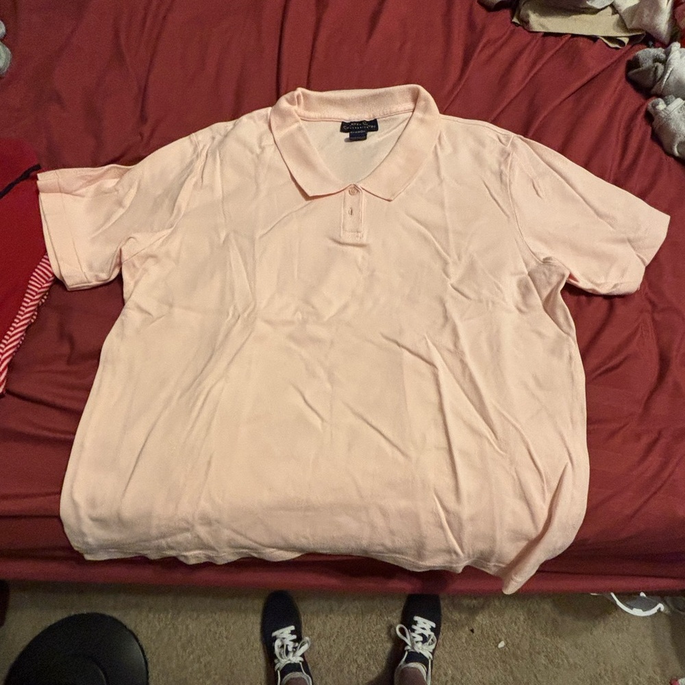 Charter Club Peach Crewneck Polo